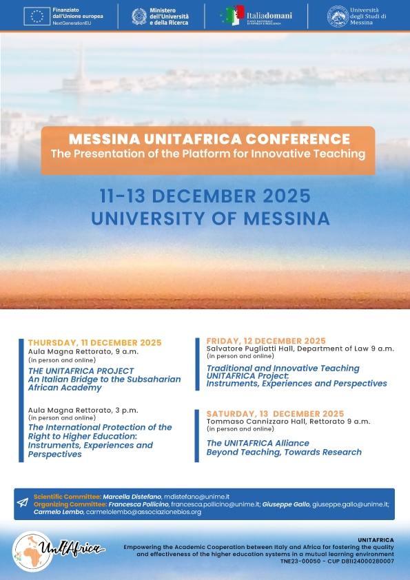 Call for Papers di UNIME per la Conferenza di Messina di dicembre
